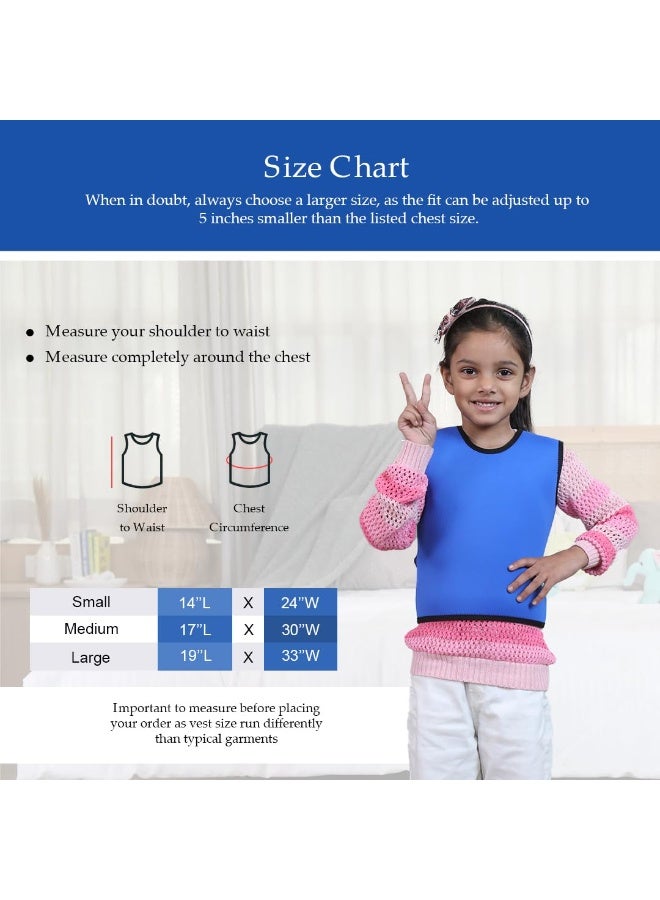 abley's Sensory Compression Vest for Kids | Adjustable Calming Support | Deep Pressure Comfort for Autism, Hyperactivity Mood Processing Issues | Breathable, Form-Fitting | Blue | Medium - Image 2